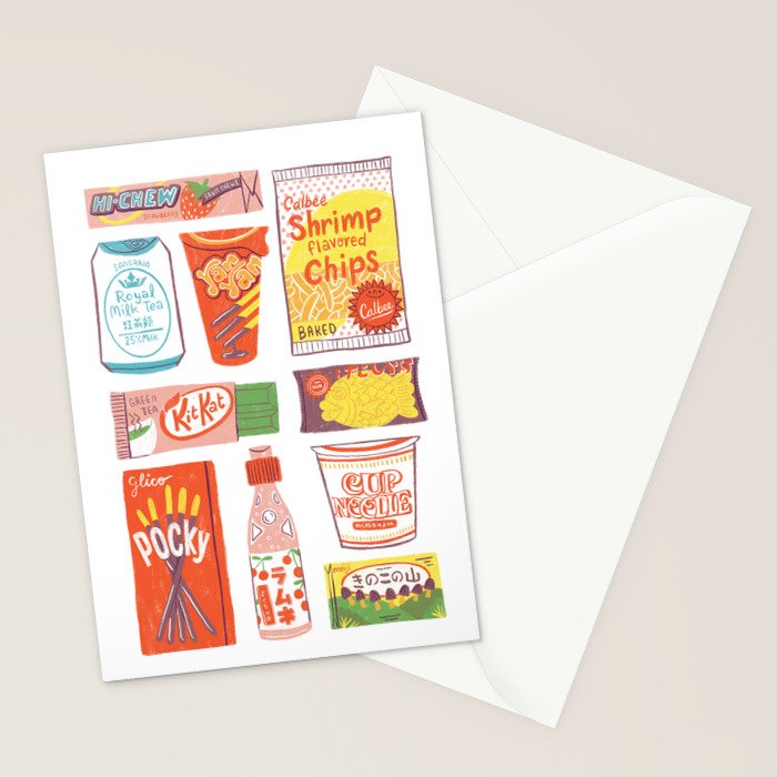 Asian Snacks Stationery Card Gallery Image 2