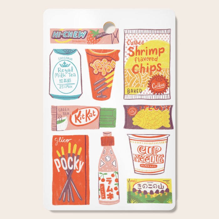 Asian Snacks Cutting Board Gallery Image 1