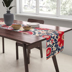 Shakhrisyabz Suzani Southwest Uzbekistan Embroidery Print Table Runner Gallery Image 2