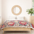 Shakhrisyabz Suzani Southwest Uzbekistan Embroidery Print Duvet Cover Gallery Image 3