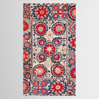 Shakhrisyabz Suzani Southwest Uzbekistan Embroidery Print Tablecloth Gallery Image 2