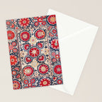 Shakhrisyabz Suzani Southwest Uzbekistan Embroidery Print Stationery Card Gallery Image 2