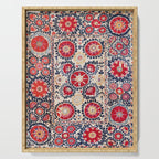 Shakhrisyabz Suzani Southwest Uzbekistan Embroidery Print Serving Tray Gallery Image 1
