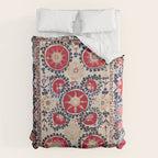 Shakhrisyabz Suzani Southwest Uzbekistan Embroidery Print Duvet Cover Gallery Image 6