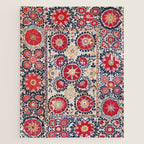 Shakhrisyabz Suzani Southwest Uzbekistan Embroidery Print Jigsaw Puzzle Gallery Image 1
