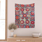 Shakhrisyabz Suzani Southwest Uzbekistan Embroidery Print Wall Tapestry Gallery Image 2