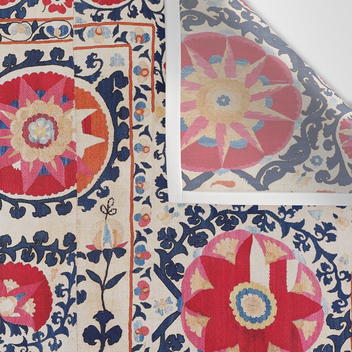 Shakhrisyabz Suzani Southwest Uzbekistan Embroidery Print Wall Tapestry Gallery Image 3
