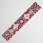 Shakhrisyabz Suzani Southwest Uzbekistan Embroidery Print Table Runner Gallery Image 3
