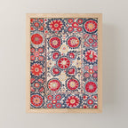 Shakhrisyabz Suzani Southwest Uzbekistan Embroidery Print Mini Art Print Gallery Image 1