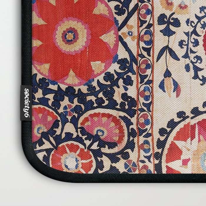 Shakhrisyabz Suzani Southwest Uzbekistan Embroidery Print Laptop Sleeve Gallery Image 3