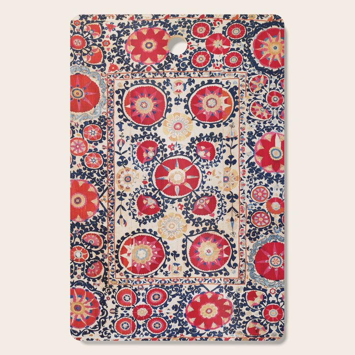 Shakhrisyabz Suzani Southwest Uzbekistan Embroidery Print Cutting Board Gallery Image 1