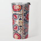 Shakhrisyabz Suzani Southwest Uzbekistan Embroidery Print Travel Mug Gallery Image 2
