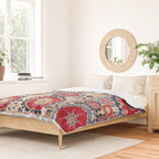Shakhrisyabz Suzani Southwest Uzbekistan Embroidery Print Duvet Cover Gallery Image 2