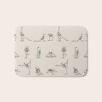 Skeleton Yoga Bath Mat Gallery Image 1