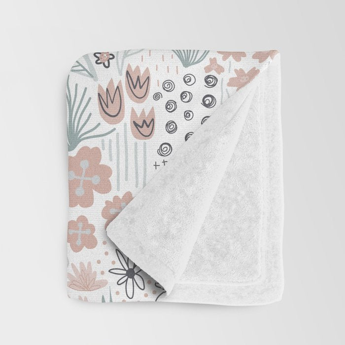 Winter Flower Meadow Throw Blanket Gallery Image 3