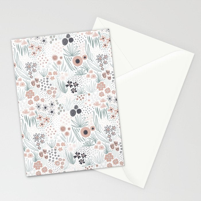 Winter Flower Meadow Stationery Card Gallery Image 2
