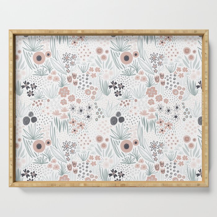 Winter Flower Meadow Serving Tray Gallery Image 1