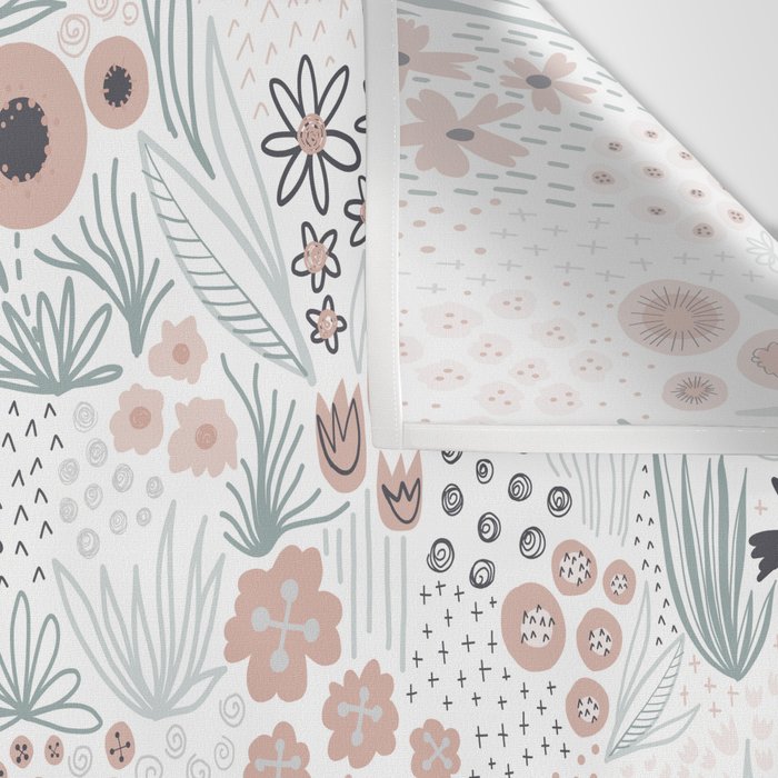Winter Flower Meadow Wall Tapestry Gallery Image 3