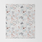 Winter Flower Meadow Throw Blanket Gallery Image 2
