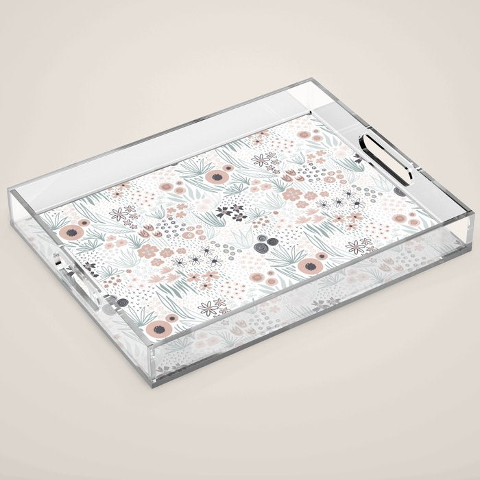 Winter Flower Meadow Acrylic Tray Gallery Image 1