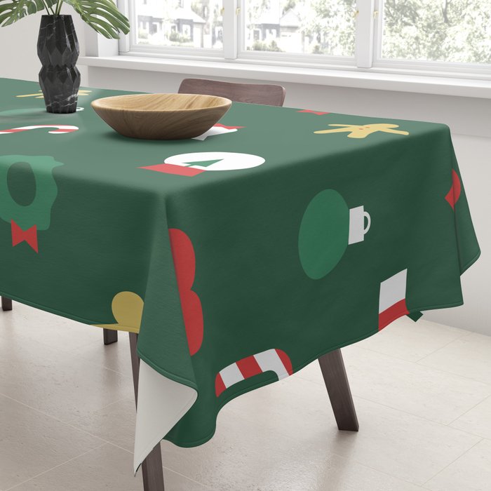 Geometric christmas decoration pattern Tablecloth Gallery Image 3
