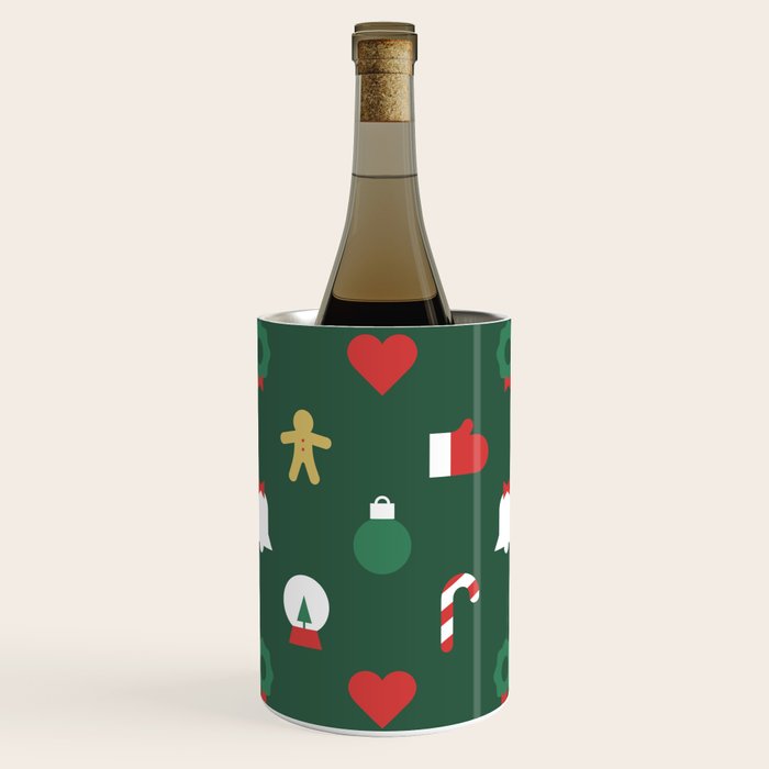 Geometric christmas decoration pattern Wine Chiller Gallery Image 1
