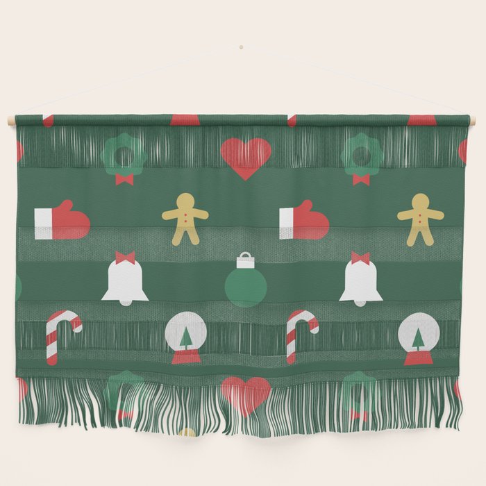 Geometric christmas decoration pattern Wall Hanging Gallery Image 1