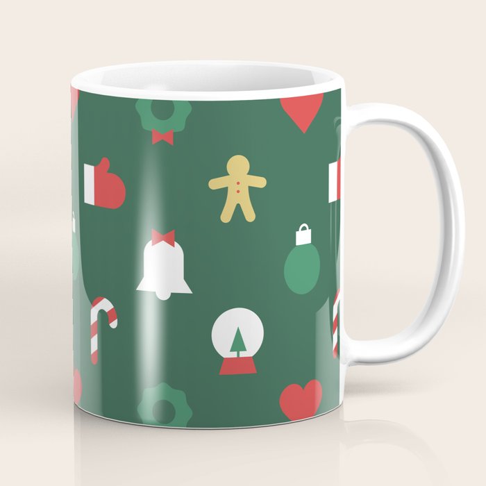 Geometric christmas decoration pattern Coffee Mug Gallery Image 1