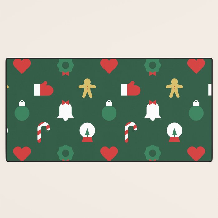 Geometric christmas decoration pattern Desk Mat Gallery Image 3