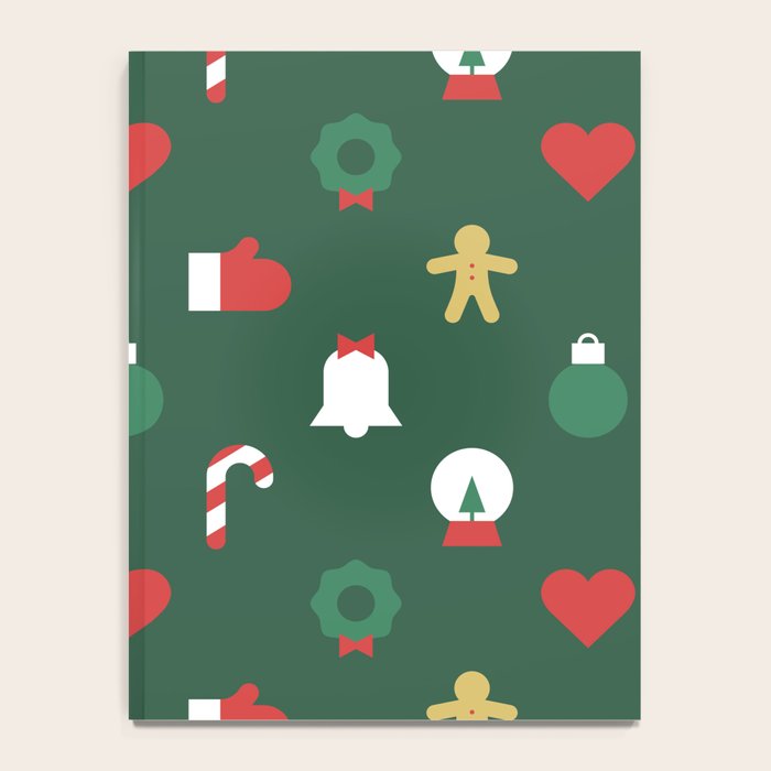Geometric christmas decoration pattern Notebook Gallery Image 4