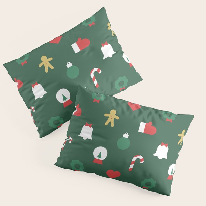 Geometric christmas decoration pattern Pillow Sham Gallery Image 1