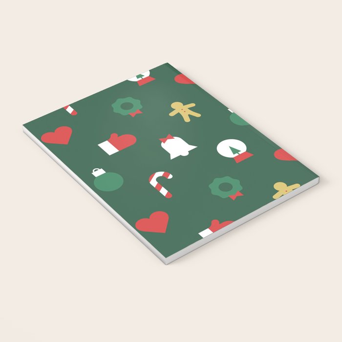 Geometric christmas decoration pattern Notebook Gallery Image 3