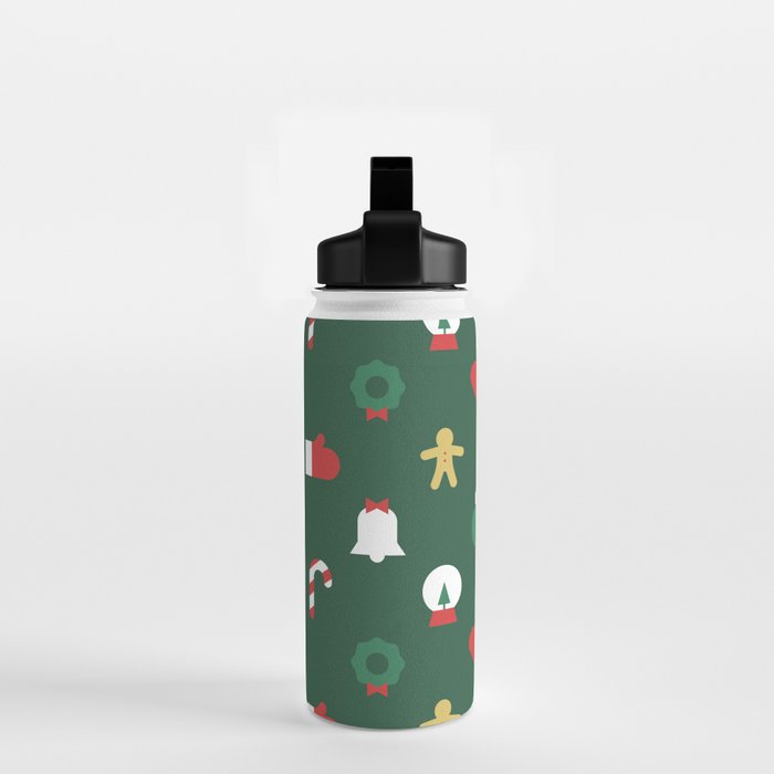 Geometric christmas decoration pattern Water Bottle Gallery Image 2