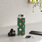 Geometric christmas decoration pattern Water Bottle Gallery Image 4
