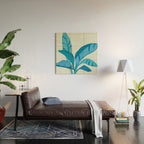 Banana Tree Blues Wood Wall Art Gallery Image 2