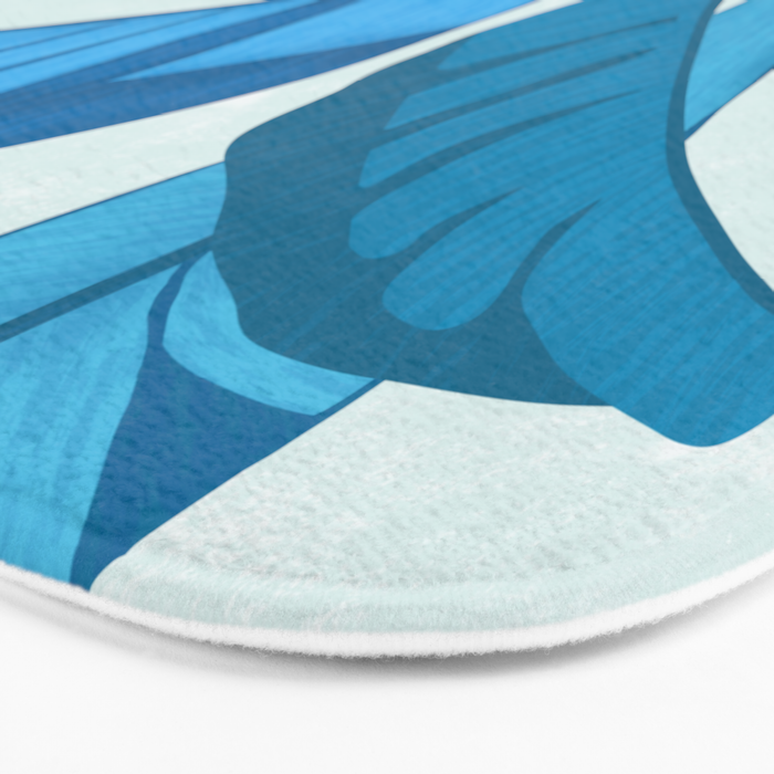 Banana Tree Blues Bath Mat Gallery Image 3