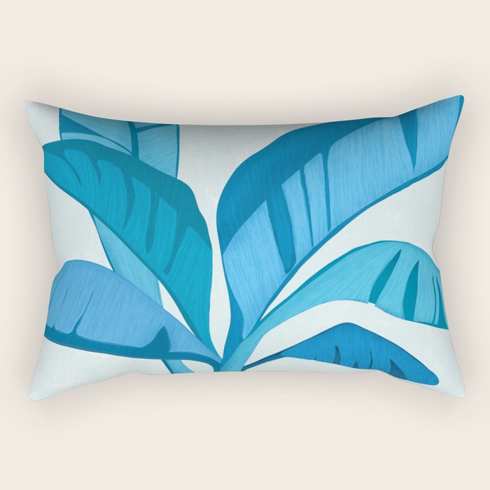 Banana Tree Blues Rectangular Pillow Gallery Image 2