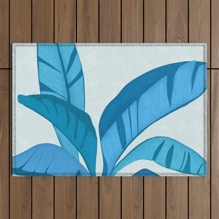 Banana Tree Blues Outdoor Rug Gallery Image 1