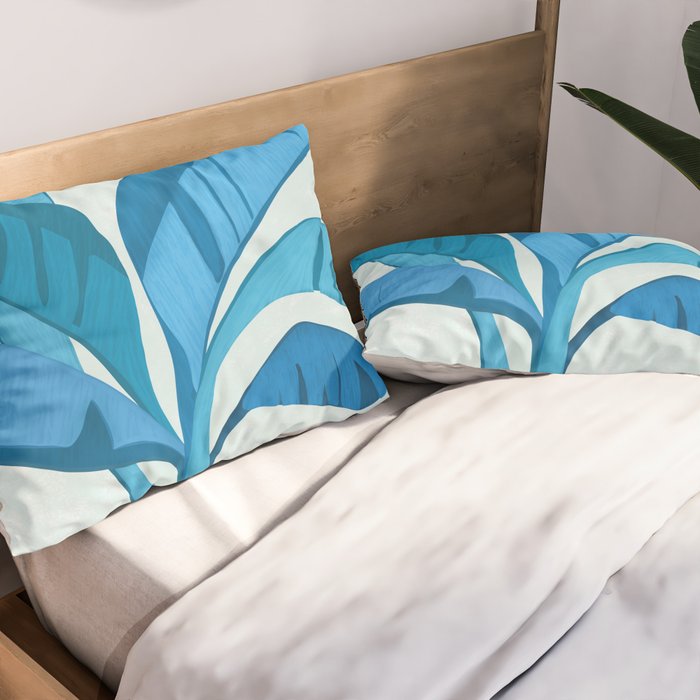 Banana Tree Blues Pillow Sham Gallery Image 2