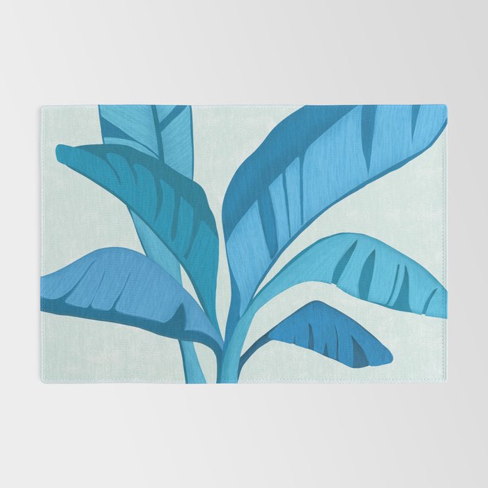 Banana Tree Blues Rug Gallery Image 2