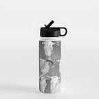 Cow Skulls - West Texas Black and White Photography Water Bottle Gallery Image 1