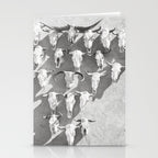 Cow Skulls - West Texas Black and White Photography Stationery Card Gallery Image 2