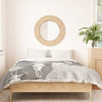 Cow Skulls - West Texas Black and White Photography Duvet Cover Gallery Image 3