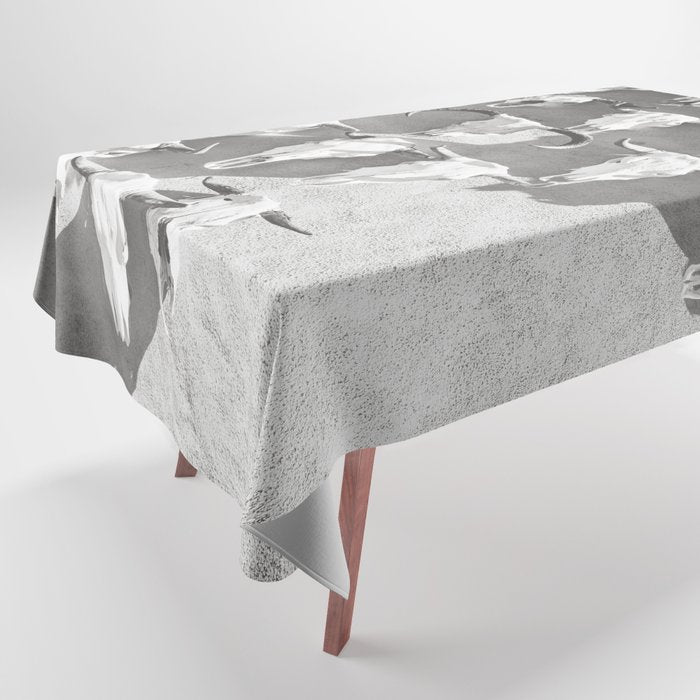 Cow Skulls - West Texas Black and White Photography Tablecloth Gallery Image 1