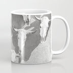 Cow Skulls - West Texas Black and White Photography Coffee Mug Gallery Image 1