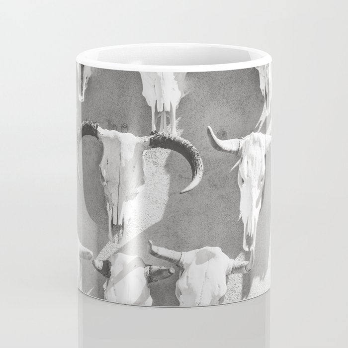 Cow Skulls - West Texas Black and White Photography Coffee Mug Gallery Image 4