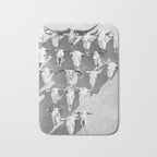 Cow Skulls - West Texas Black and White Photography Bath Mat Gallery Image 1