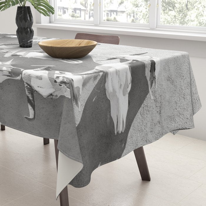 Cow Skulls - West Texas Black and White Photography Tablecloth Gallery Image 3