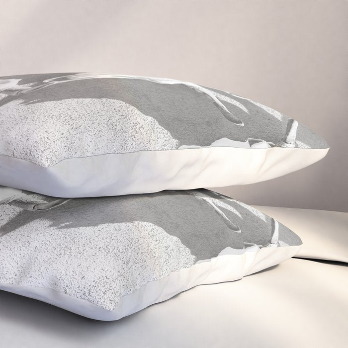 Cow Skulls - West Texas Black and White Photography Pillow Sham Gallery Image 3