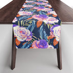 Dark landscape dolphins in the roses Table Runner Gallery Image 1